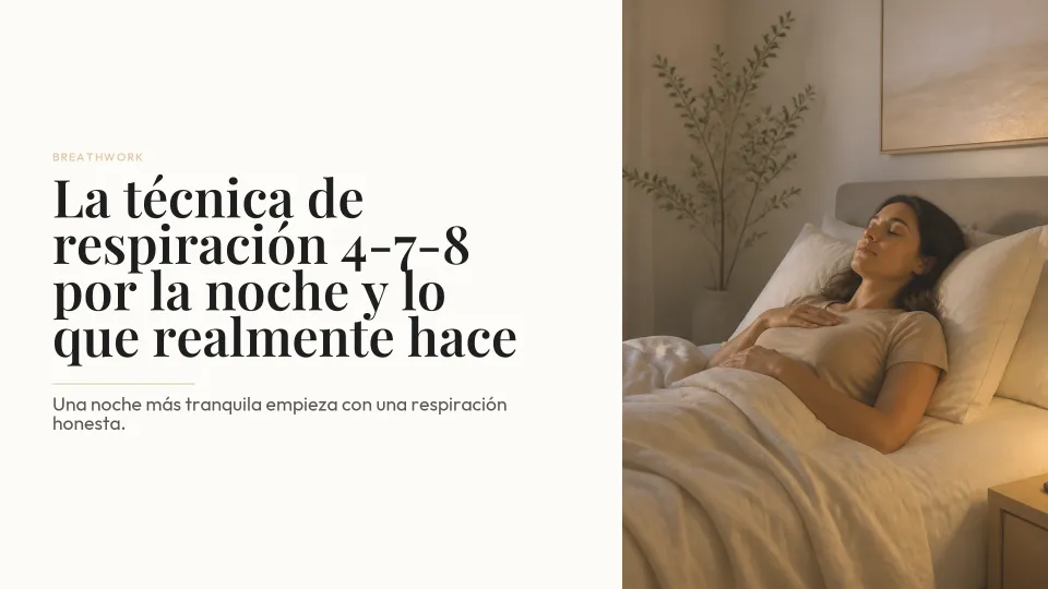 La técnica de respiración 4-7-8 por la noche y lo que realmente hace
